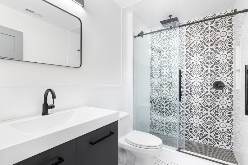 Bathroom with Bold Tile Patterns